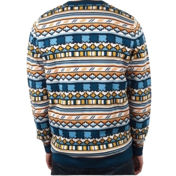 LIVE LACOSTE ABSTRACT NOVELTY PRINT PULLOVER SWEATER SIZE 7 XXL - Picture 3 of 16